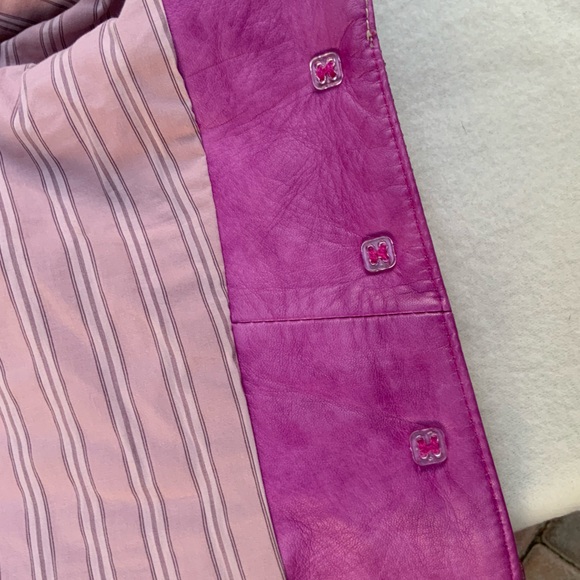 Genuine leather Danier Women's Pink Blazer - Picture 11 of 12